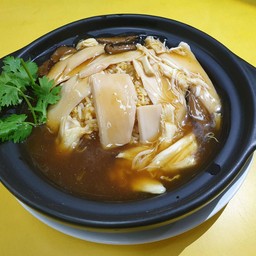 ข้าวหน้าเป๋าฮื้อแผ่น