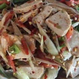 ตำปูปลาร้าหมูยอ