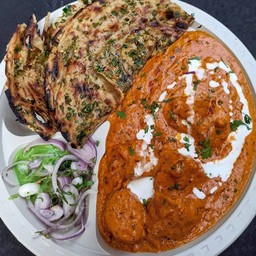 SET MEAL K36- 2 coriander garlic Naan   Butter Chicken medium spicy