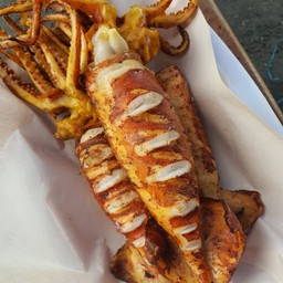 หมึกไข่แน่นย่างเตาถ่าน(ชุดใหญ่)