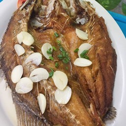 ปลากะพงทอดน้ำปลา(ตัว)