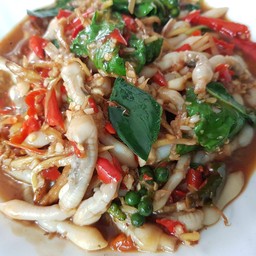 หอยหลอดผัดฉ่า (กับข้าว)