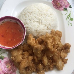 ไก่ทอดงาราดข้าว