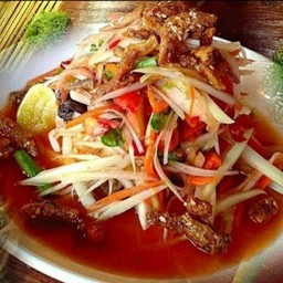 ตำไทยปูปลากรอบ