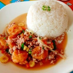 เต้าหู้ทรงเครื่องราดข้าว