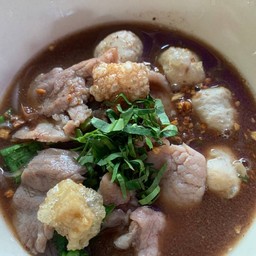 หมูหมัก + ลูกชิ้นหมู