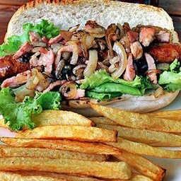 C1.SK Footlong pork sausage with chips