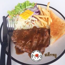สเต็ก หมูพริกไทยดำ