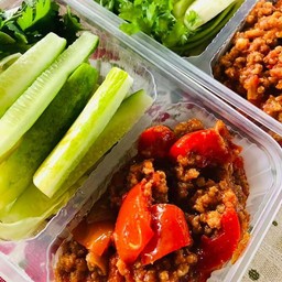 ชุดน้ำพริกอ่อง+ผักสด