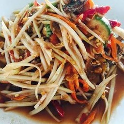 ส้มตำครกใหญ่แซ่บนัว ไก่ทอด หมูปิ้ง (Somtum Zab Nua) ตลาดฮัลโหล โคราช