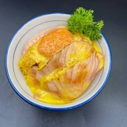 ข้าวหน้าแซลม่อนชีสเบิร์น ดงบุริ