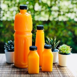 น้ำส้มคั้นสดใส่เนื้อส้ม ขนาด 1,000ml.