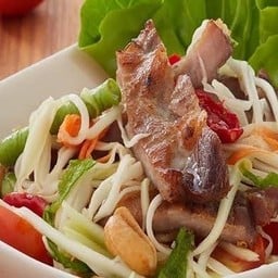 ตำตกครกคอหมูย่าง