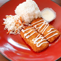 ข้าวปลาทอดไวท์ซอส