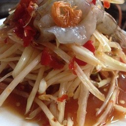 ตำกุ้งสด