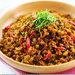 ข้าว คั่วกลิ้งหมูสับ