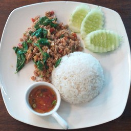 ข้าวราดกระเพราหมูสับ