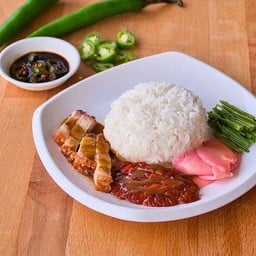 ข้าวหน้าเป็ดย่าง-หมูกรอบ