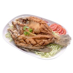 ปลากะพงทอดราดน้ำปลา