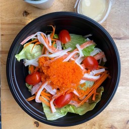 ผักสลัดปูอัดไข่กุ้ง