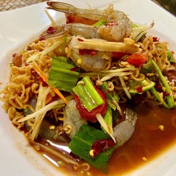 ตำมาม่ากุ้งสด