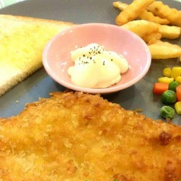 สเต็กหมูชุบแป้งทอด