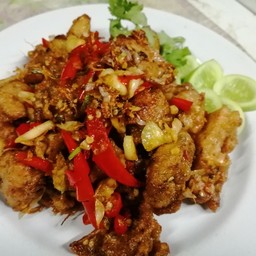 [อร่อยซ่ากับโค้ก] ไก่ทอดพริกเกลือ +  โค้ก ออริจินัล (ขวด) 