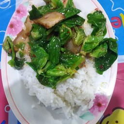 แขนงหมูกรอบราดข้าว