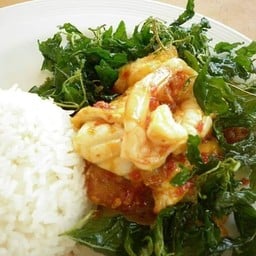 ข้าวไข่จี้ดจ๊าดกระเพากรอบ