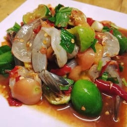 ตำเหลากุ้งสด
