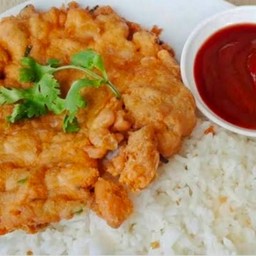 ข้าวไข่เจียวไก่สับ
