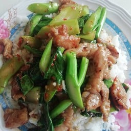คะน้าหมูหมัก