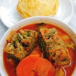 ข้าวไข่เจียว+แกงส้มไข่ชะอมทอด