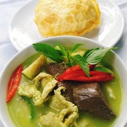 ข้าวไข่เจียว+แกงเขียวหวาน