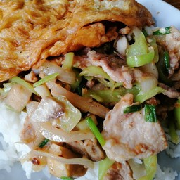 ผัดพริกอ่อน  (เลือกเนื้อสัตว์ด้วยค่ะ)