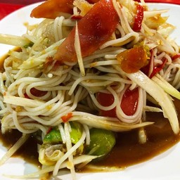 ตำซั่วปูปลาร้า(papaya salad)
