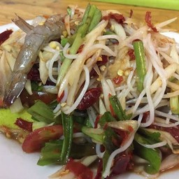 ตำซั่วกุ้งสด ปูปลาร้า