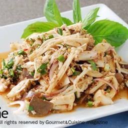 ลาบเห็ด ใส่หมู