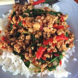 ข้าวกระเพราหมูสับ