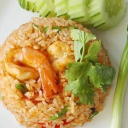 ข้าวคลุกมันกุ้งเสวย+(กุ้ง)