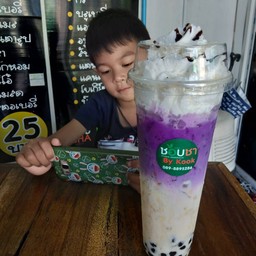 เผือกทูโทน+ไข่มุก+วิปครีม