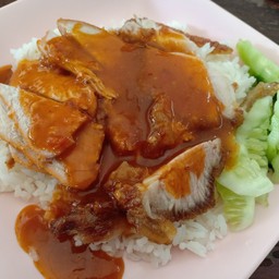 ข้าวหมูแดงหมูกรอบ