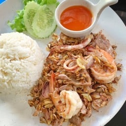 ข้าวทะเลทอดกระเทียม