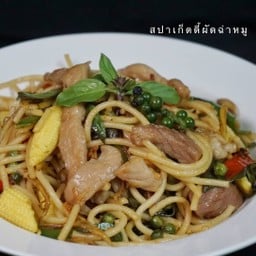สปาเกตตีผัดฉ่าหมู