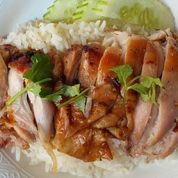 ข้าวหน้าไก่อบ