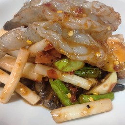 ตำไหลบัวกุ้งสด