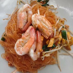 ผัดไทยวุ้นเส้นกุ้งสด