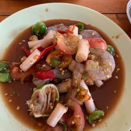 ตำไหลบัวกุ้งสดปลาร้า