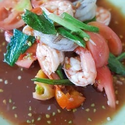 ตำเกาเหลากุ้งทูโทนปลาร้า