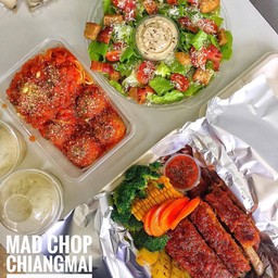 Mad Chop Set
- ซี่โครงย่าง
- มีทบอล
- ซีซ่าร์สลัด
- มันฝรั่งบด